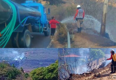 Brigadistas debelam incêndio Florestal que ameaçava carros e moradores no Sítio Presídio/Boqueirão