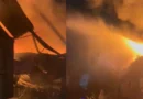 Incêndio de grandes proporções atinge galpão de empresa em Sobral