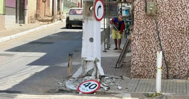 Ipu Notícias obtém com exclusividade imagens de acidente que danificou poste no centro da cidade