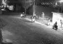 Imagens flagraram ato de vandalismo contra residência no Centro de Ipu