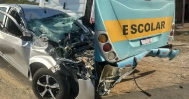 Acidente entre carro e ônibus escolar é registrado na CE-366, em Varjota