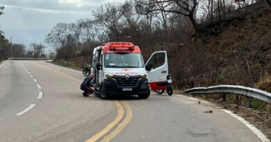 Casal sofre acidente com motocicleta na CE-187 na serra de Ipu