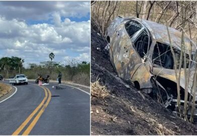Pai, mãe e filhos morrem em colisão entre moto e carro