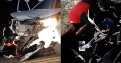 Colisão entre carro e moto deixa vítima fatal na CE-257, em Hidrolândia