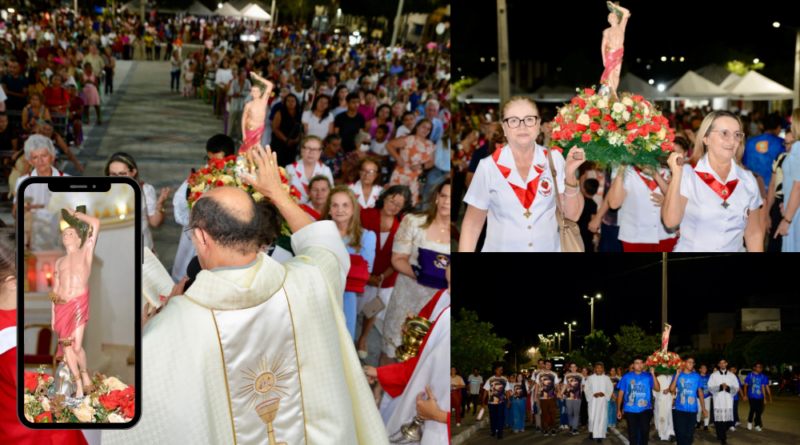 Procissão de abertura reúne fiéis e marca início da Festa de São Sebastião em Ipu