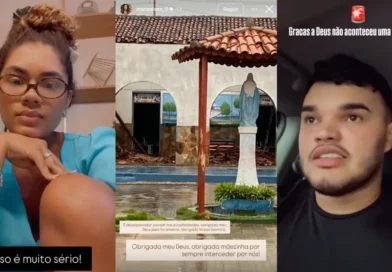Casal de influenciadores, pais de aluna, comenta raio que atingiu escola em Ipu