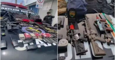 Polícia apreende arsenal, prende 8 e mata um criminoso durante confronto em Sobral