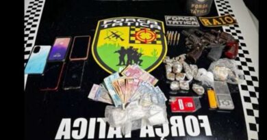 PMCE prende cinco suspeitos e apreende armas, drogas, dinheiro, celulares e veículos após série de roubos entre Viçosa do Ceará e Tianguá