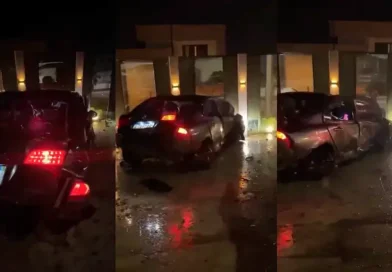 Acidente em Guaraciaba do Norte assusta morador após carro atingir muro de residência 