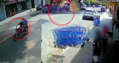 Câmeras de segurança registram perseguição a suspeitos de assalto contra funcionária de farmácia em Ipu