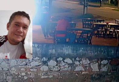 Imagens de segurança mostram execução de garçom morto a tiros na noite desta quarta-feira em Ipu