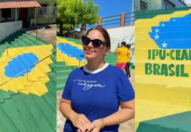 Escadaria no Alto dos 14 vira ponto para fotos em clima de Copa